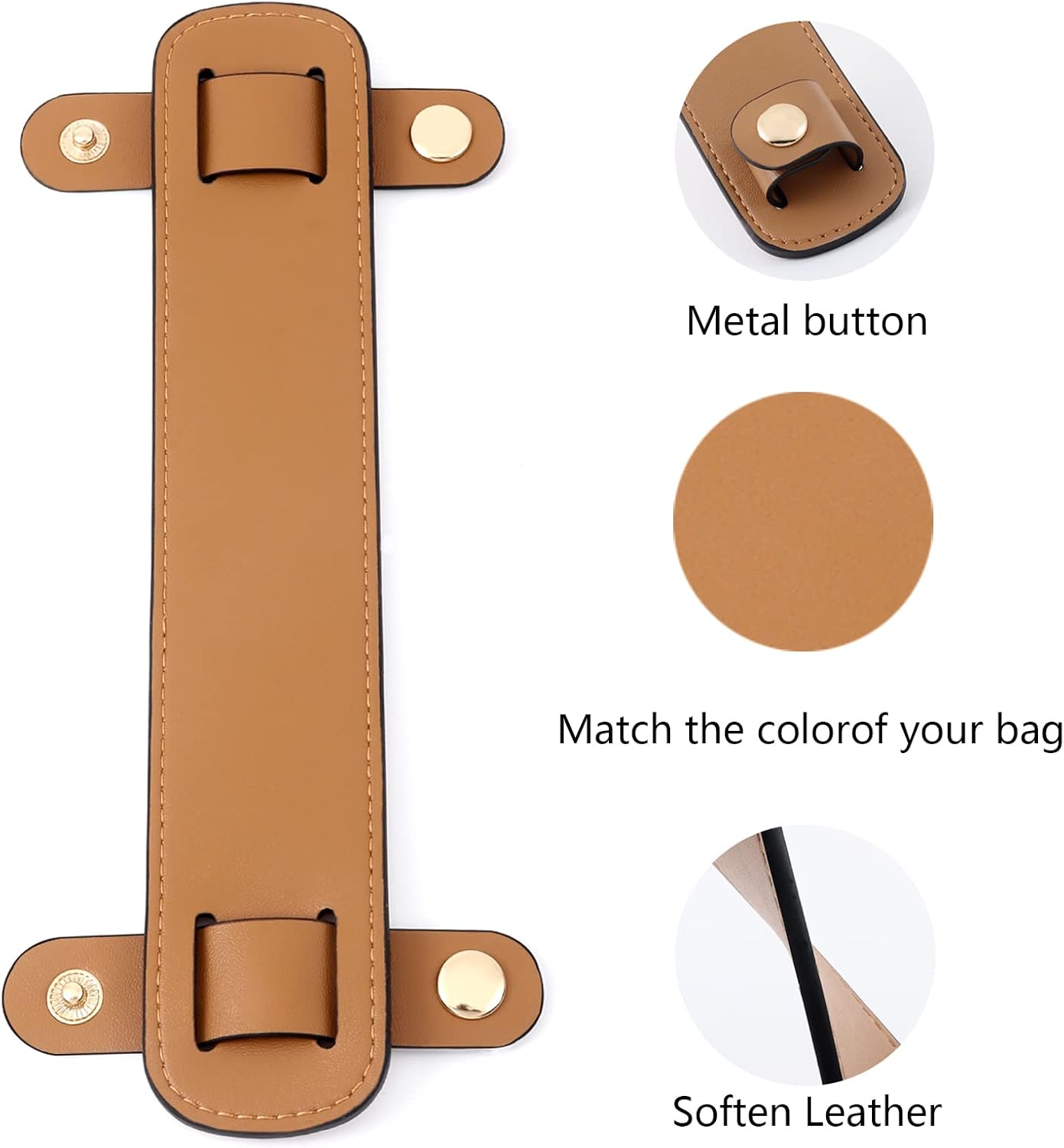 Anti-Skid Leather Shoulder Strap Pad for Bags and Accessories