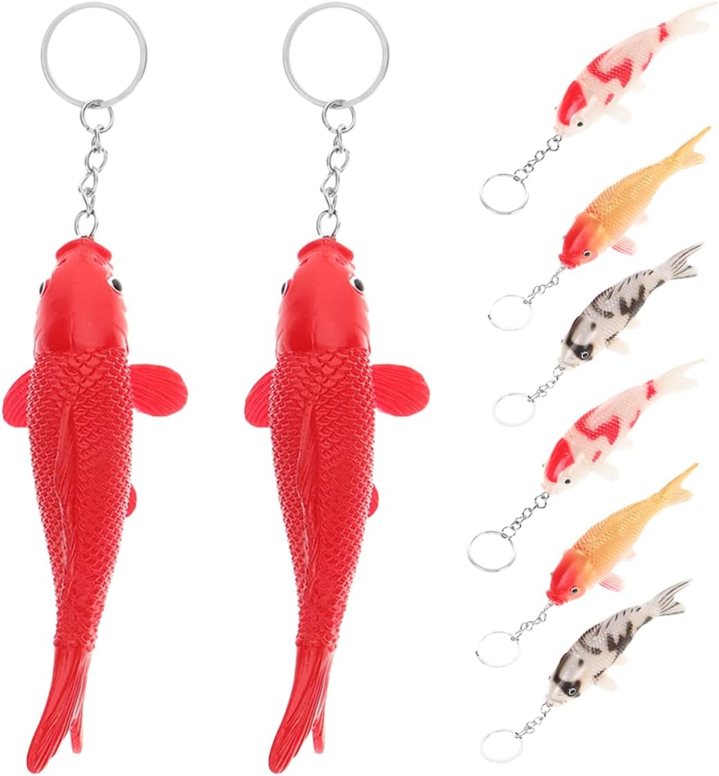 8pcs Adorable Animal Fish Keychain for Boys and Girls