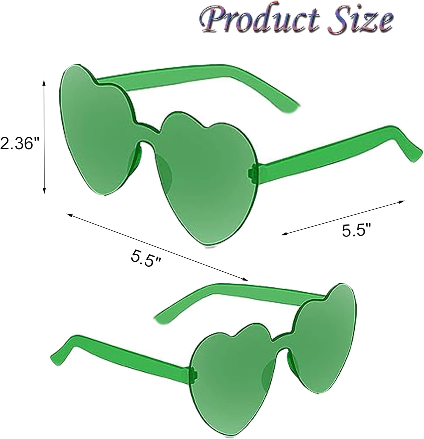ASAHEL Heart Sunglasses for Women and Girls Halloween Party Favor
