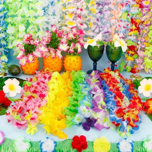 24pcs Hawaiian Leis for Luau Party Decorations