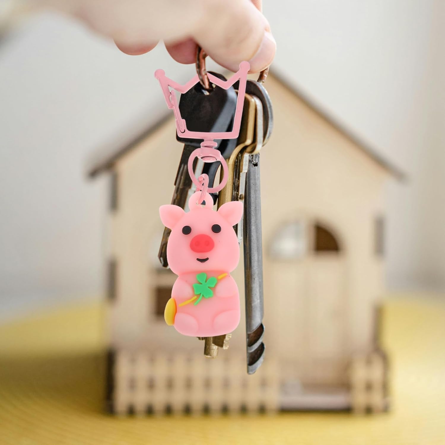 MAGICLULU St Patricks Day Keychain Set with Lucky Pendant and Animal Charm