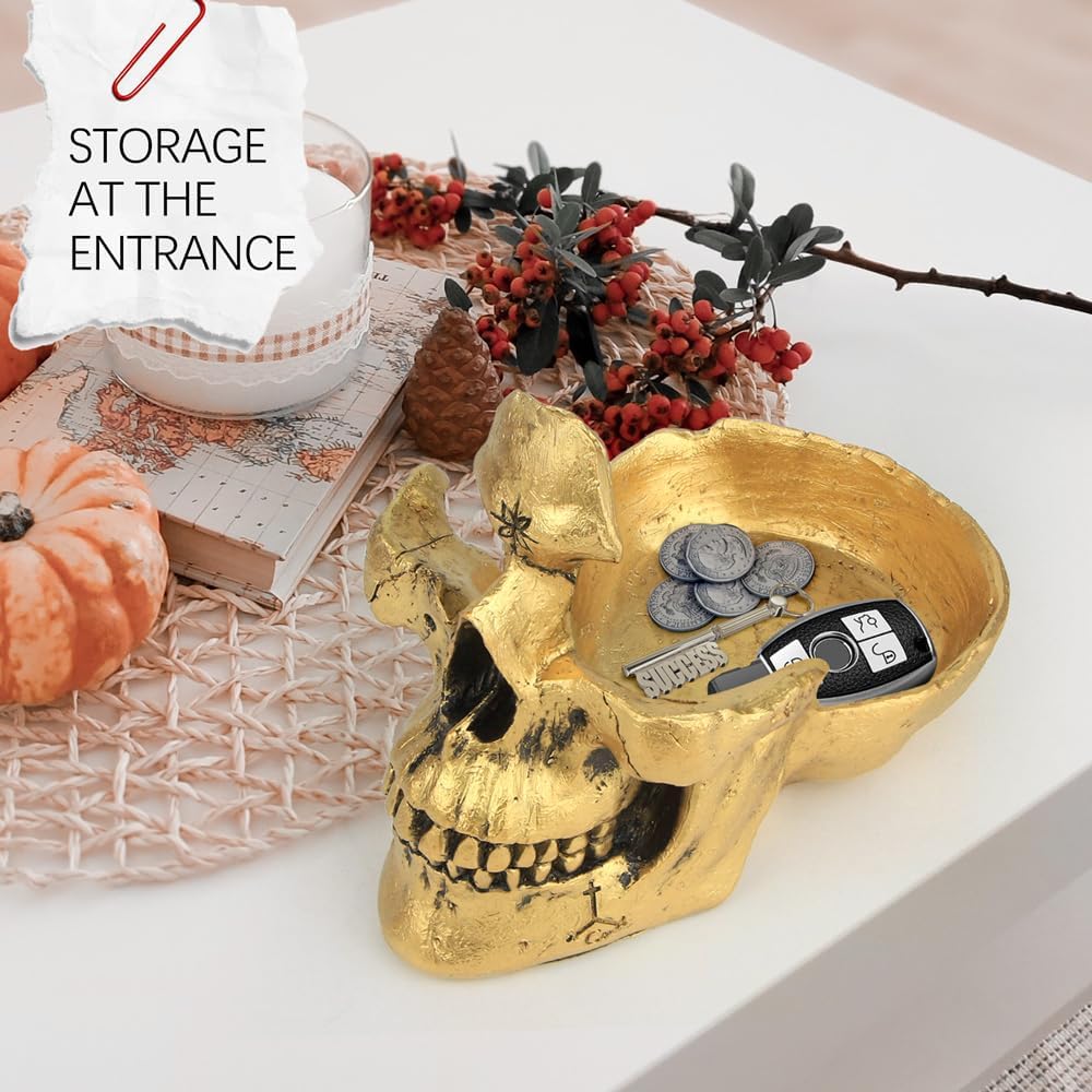 Mrlikale Skull Eyeglass Stand Holder Gold