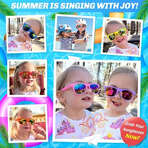 12 Pack Neon Kids Sunglasses with UV400 Protection