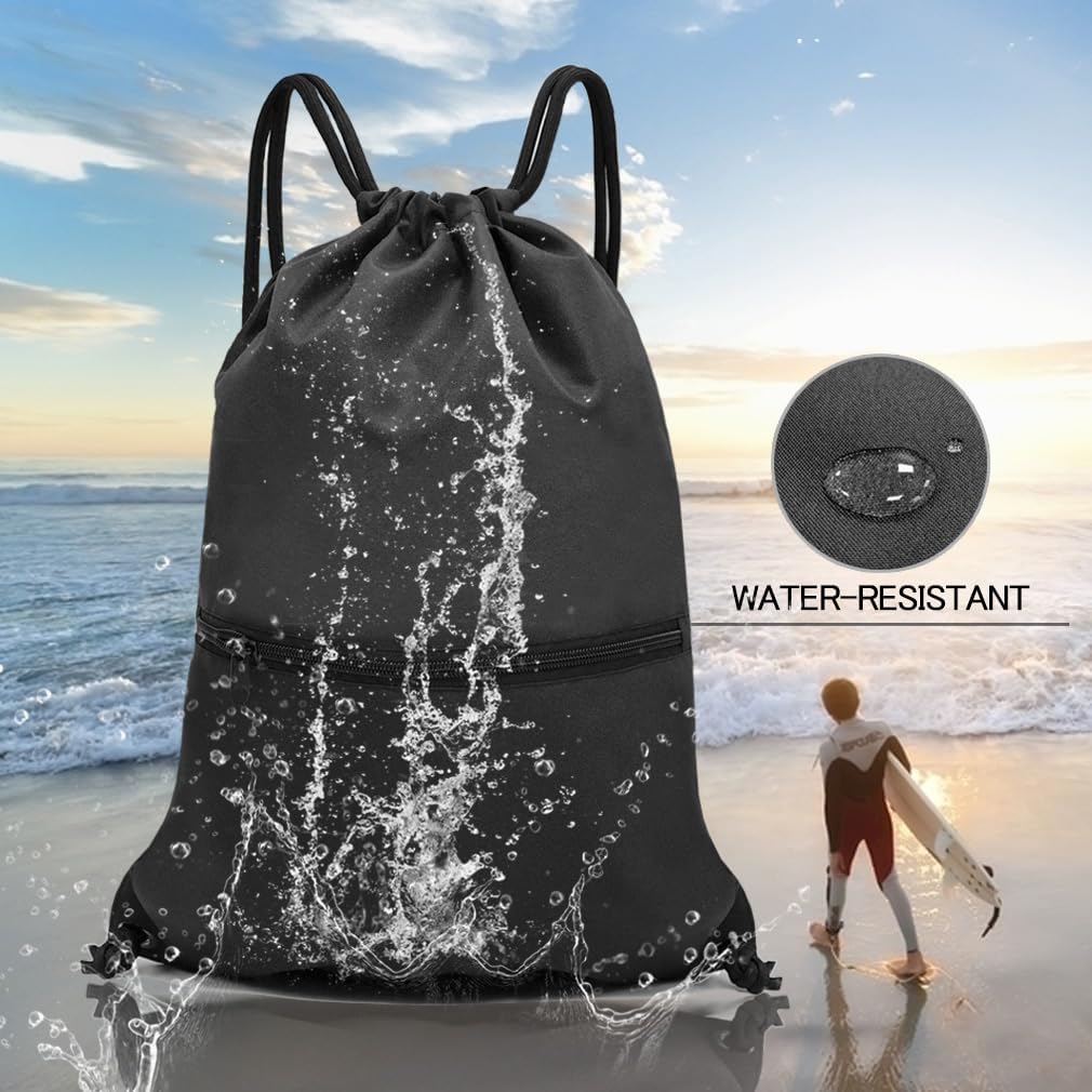 HOLYLUCK Drawstring Backpack Bag for Gym and Sports
