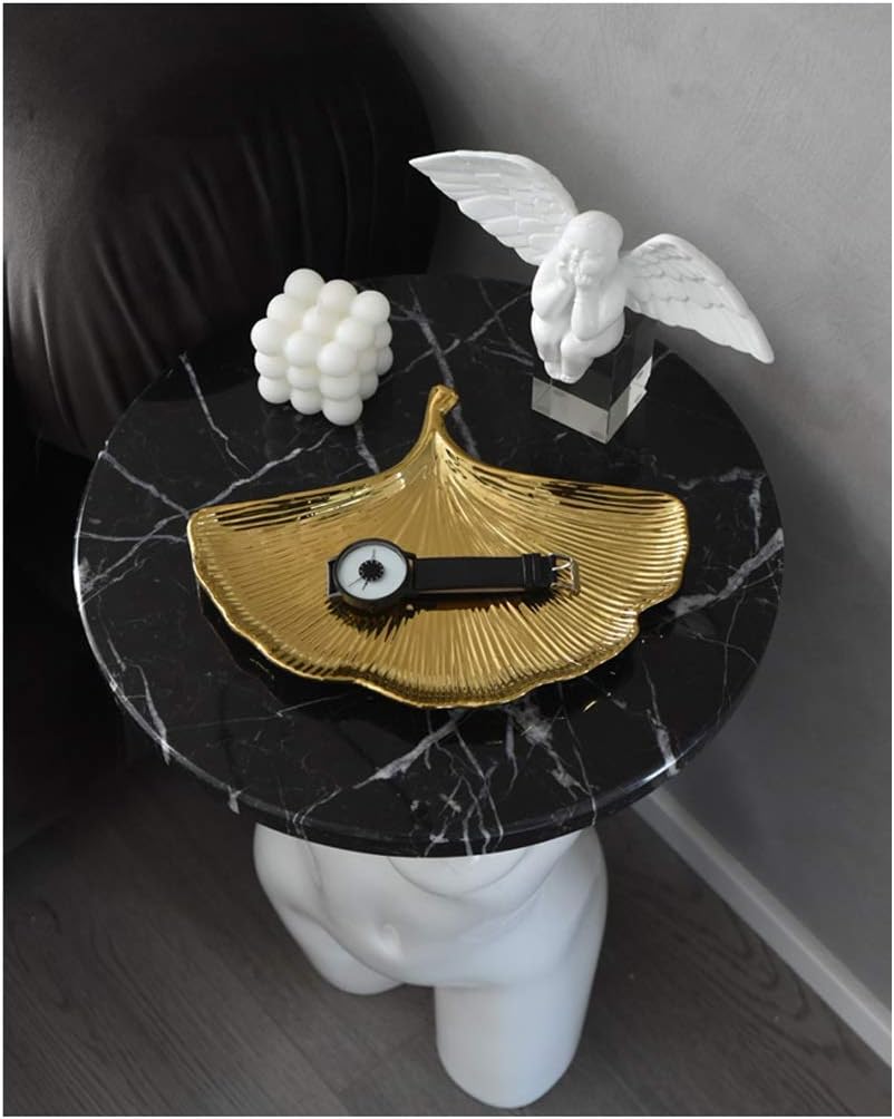 Gold Leaf Key Tray Resin Storage Decor