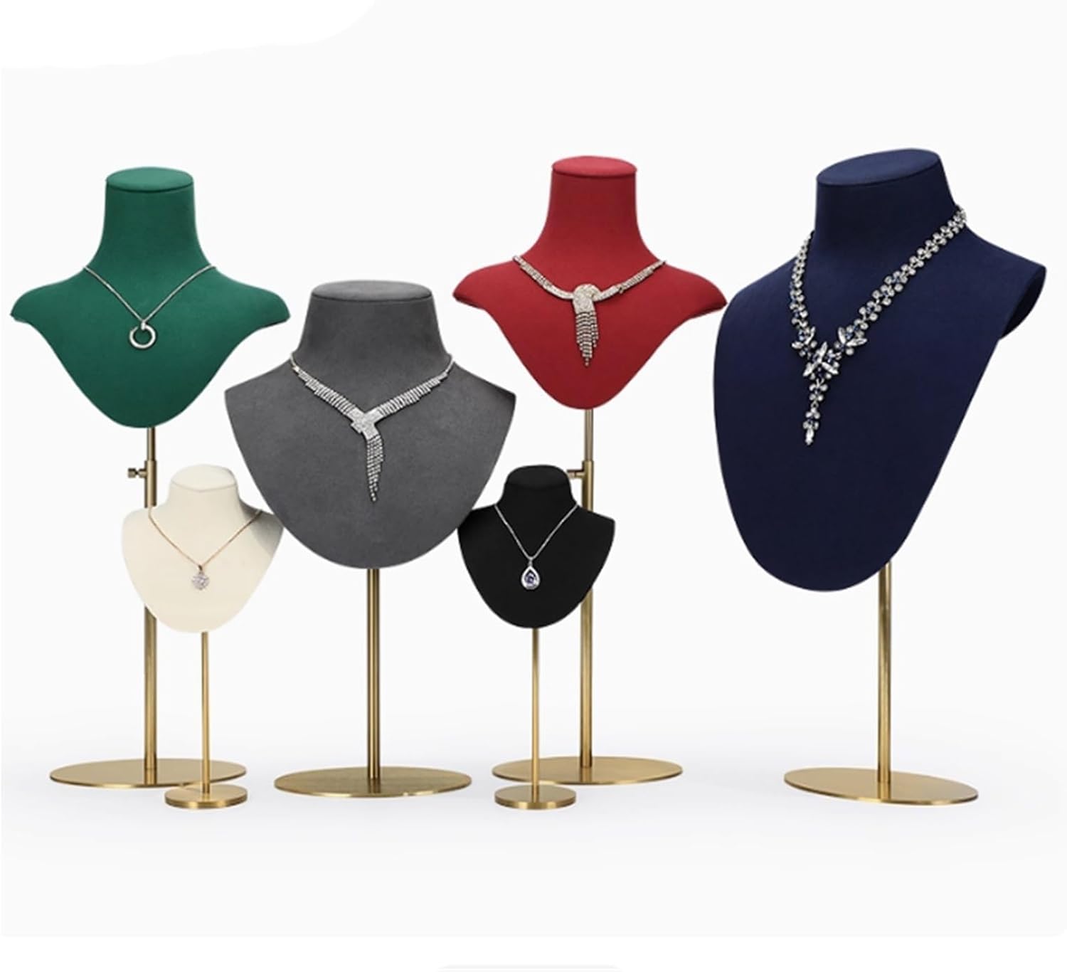 Jewelry Rack with Metal Base and Adjustable Height