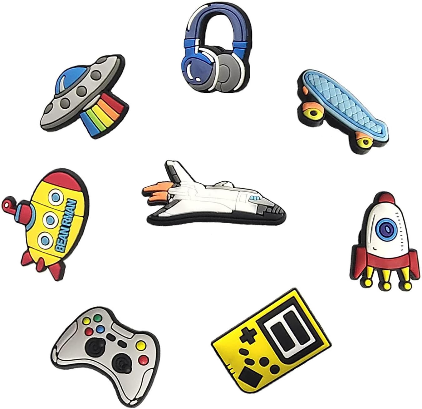 UNISKY 35-100Pcs Random Cartoon Shoe Charms for Boys