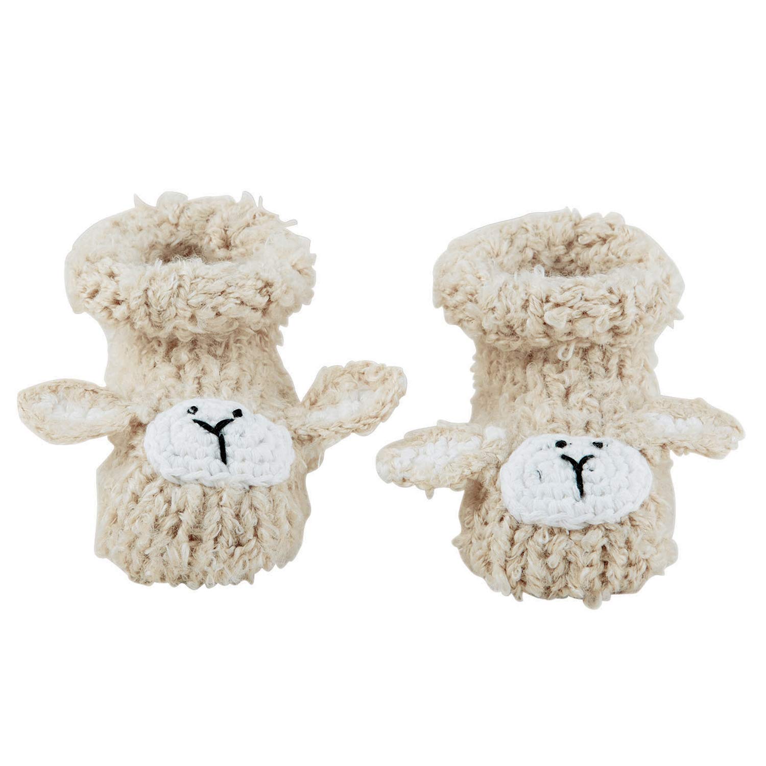 Stephan Baby Cream Lamb Bootie Socks for Newborns