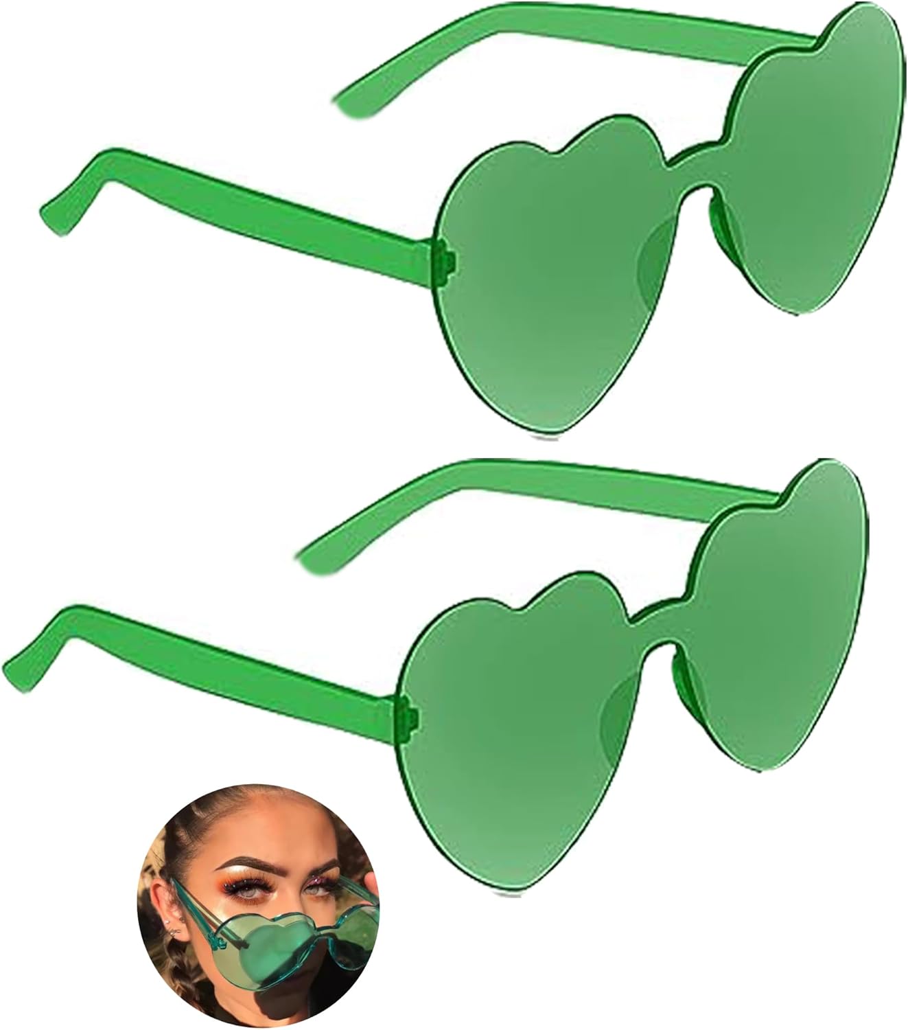 ASAHEL Heart Sunglasses for Women and Girls Halloween Party Favor