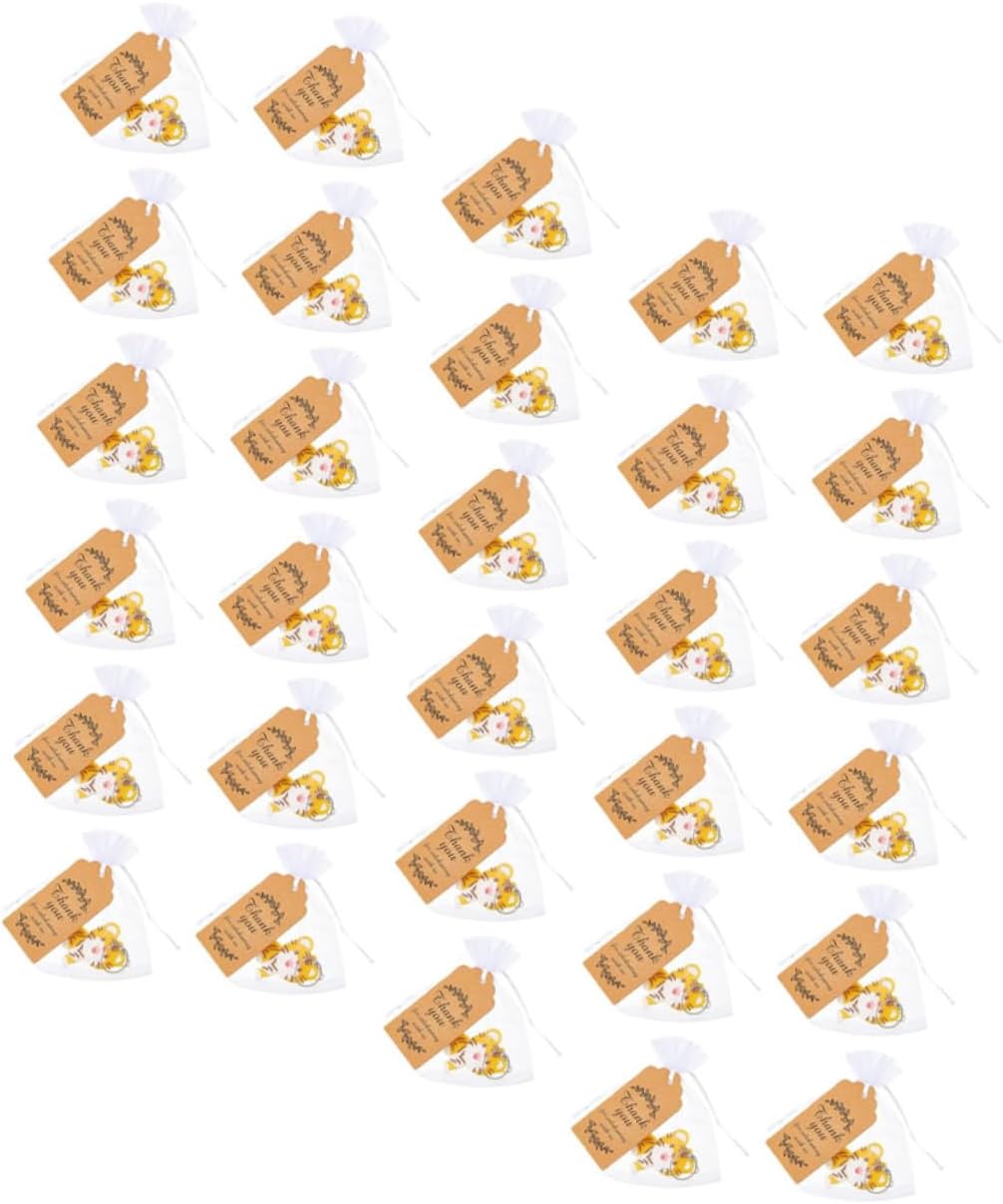 30 Sets Cartoon Tiger Keychains for Bags and Luggage