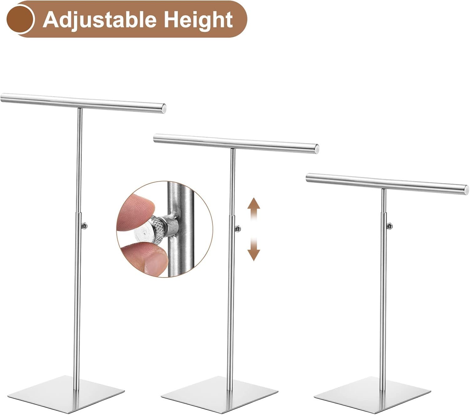Uxcell Necklace Display Stand 2 Pack Adjustable Jewelry Rack