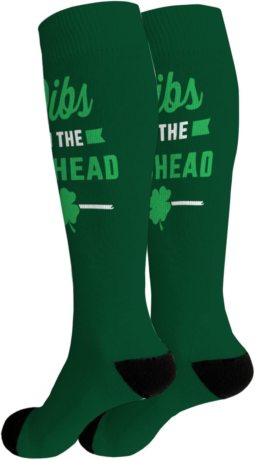 Irish St Patricks Day Shamrocks Pattern Socks for Boys