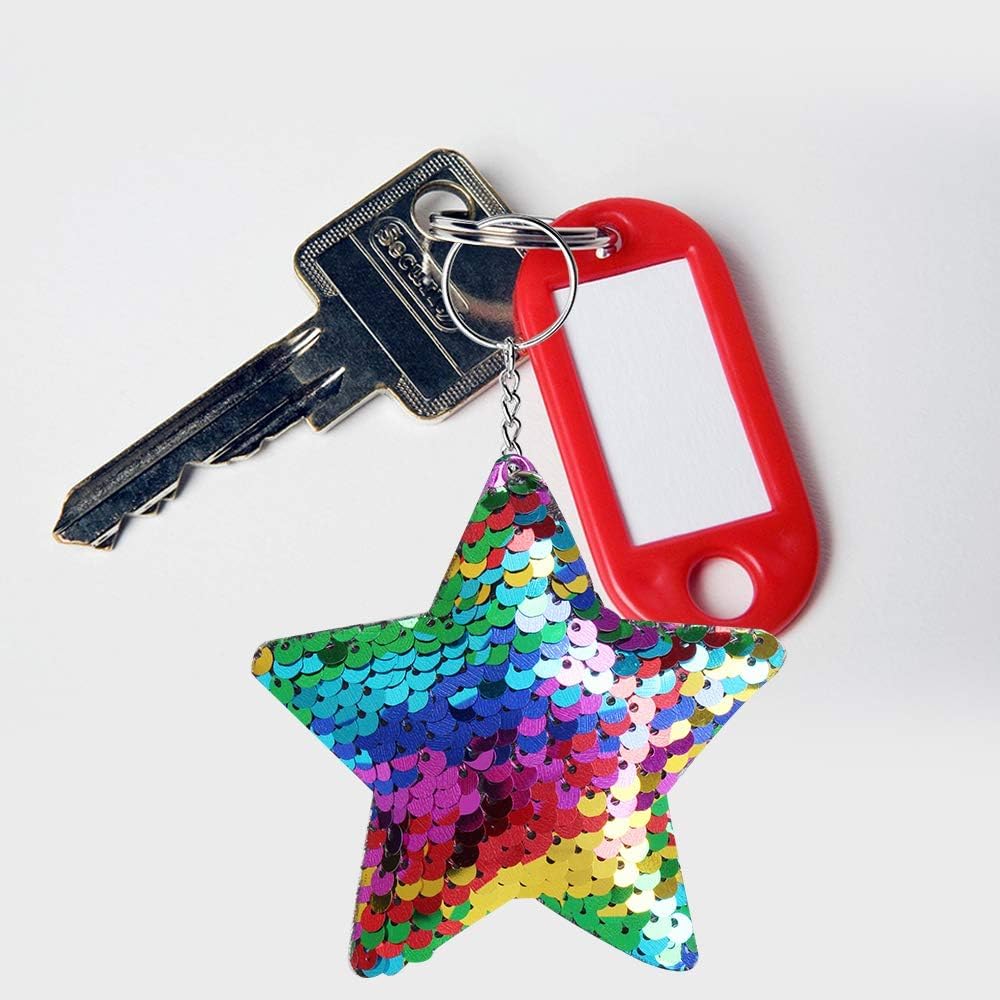 Outee 15 Pcs Sequin Keychain Set