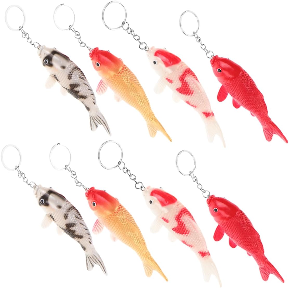 Healifty 8pcs Cute Fish Keychain for Boys and Girls