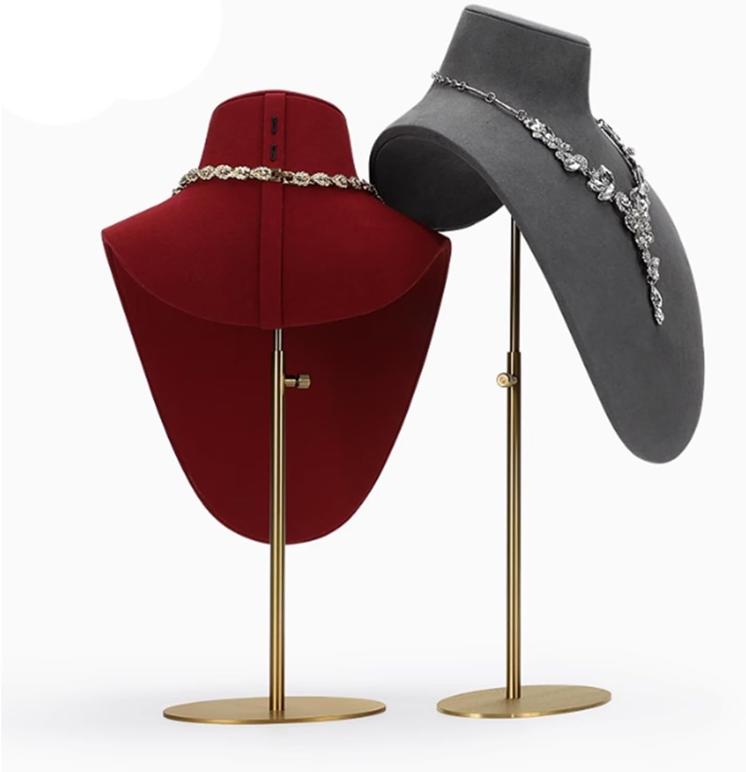 Jewelry Rack with Metal Base and Adjustable Height