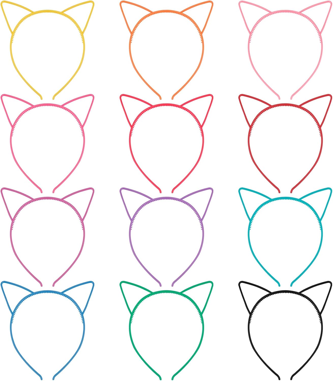 36Pcs Cat Ears Headbands for Women Girls Party Decorations