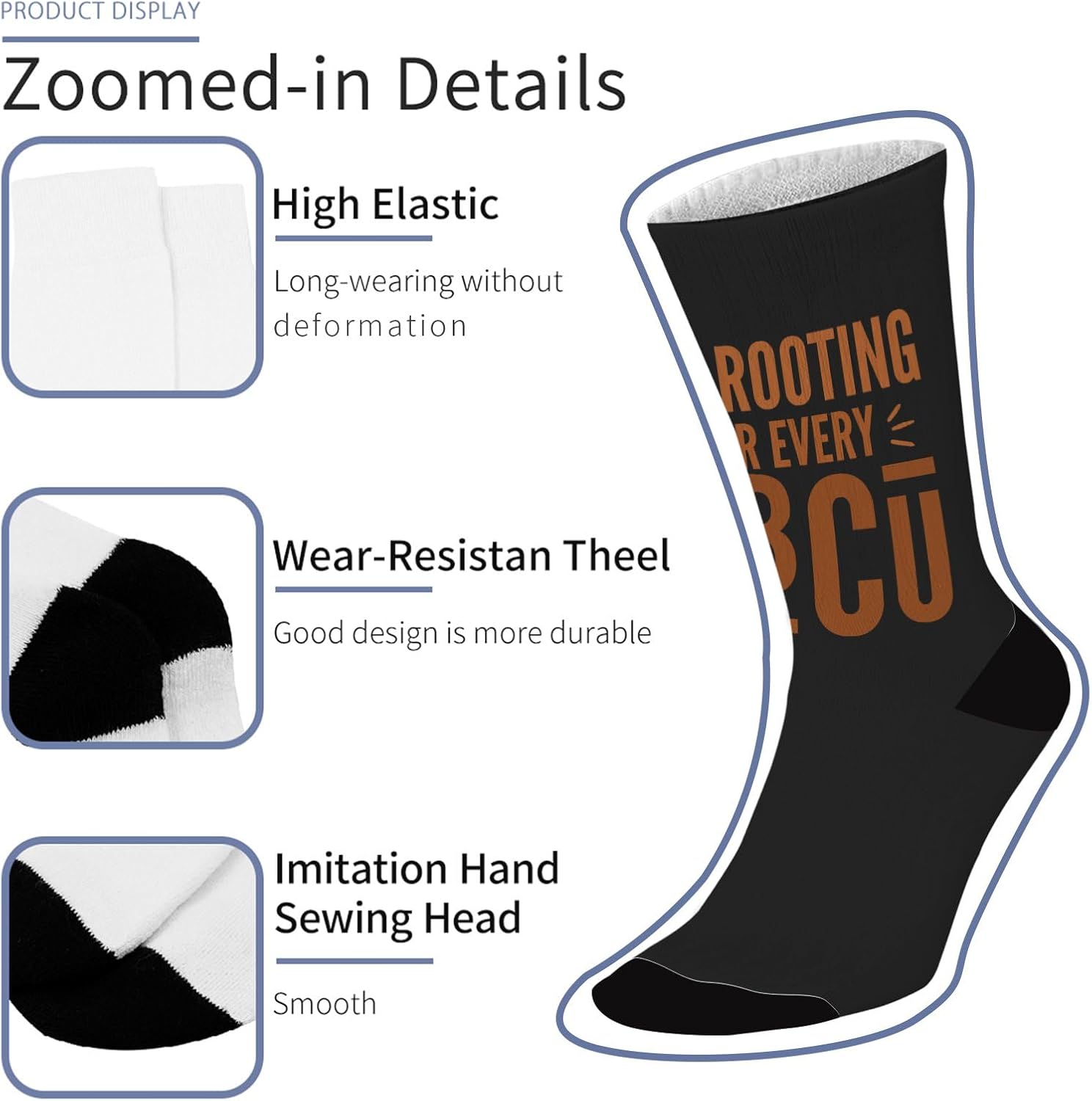HBCUS Black History Month Fun Socks for Boys