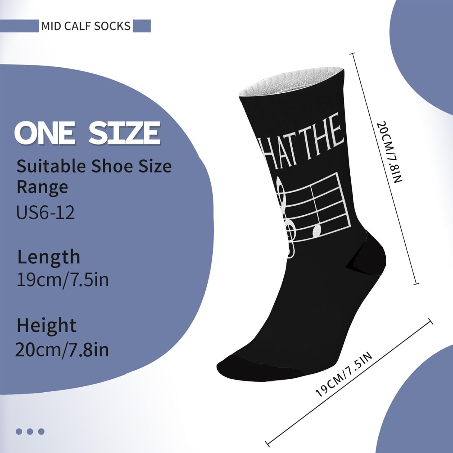 Musical Note Thigh High Socks for Boys and Girls