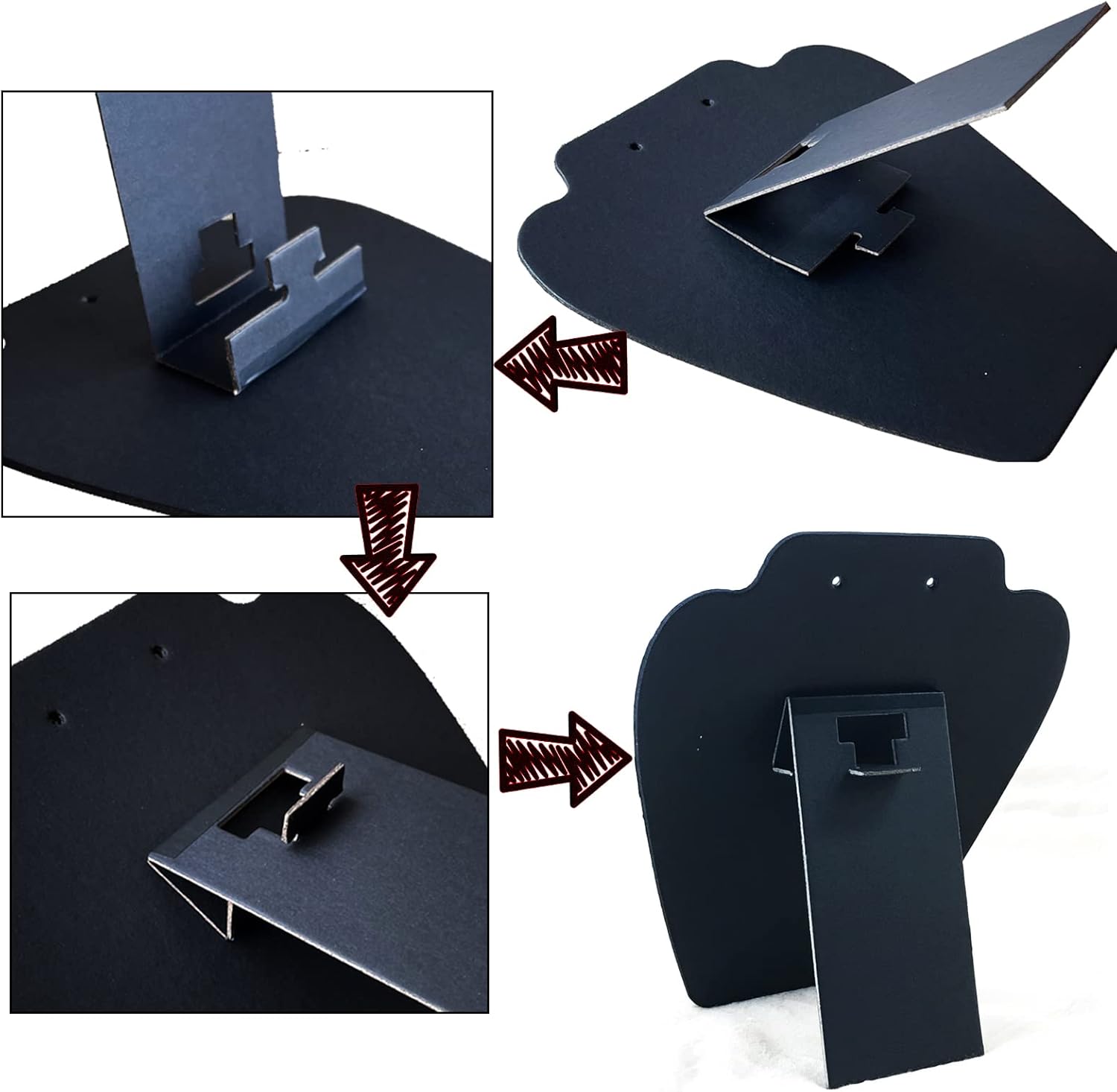 6 Piece Black Velvet Necklace Display Stand