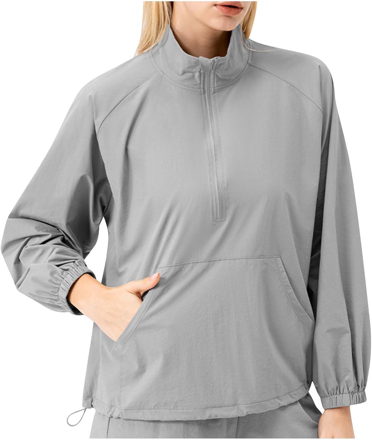 Womens Long Sleeve Fleece Pullover Hoodie with Pocket