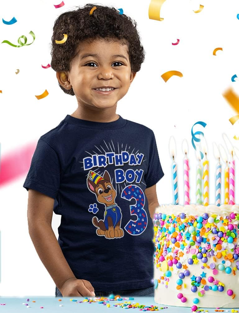 Paw Patrol Chase 3rd Birthday Tee for Boys