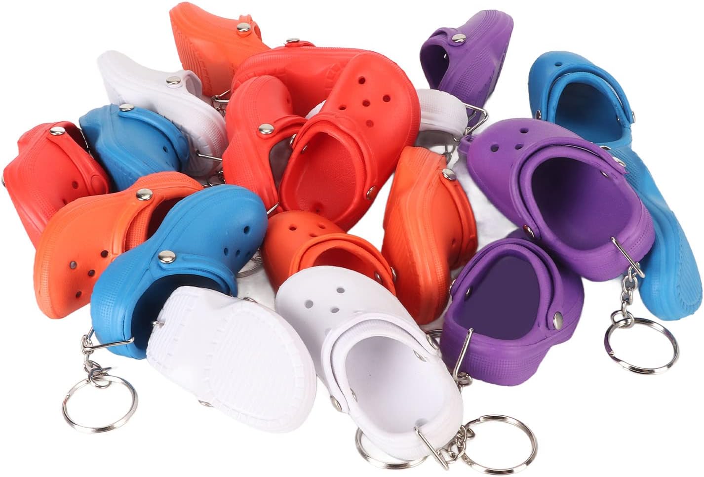 HEEPDD 20Pcs Mini Silicone Slipper Keychains
