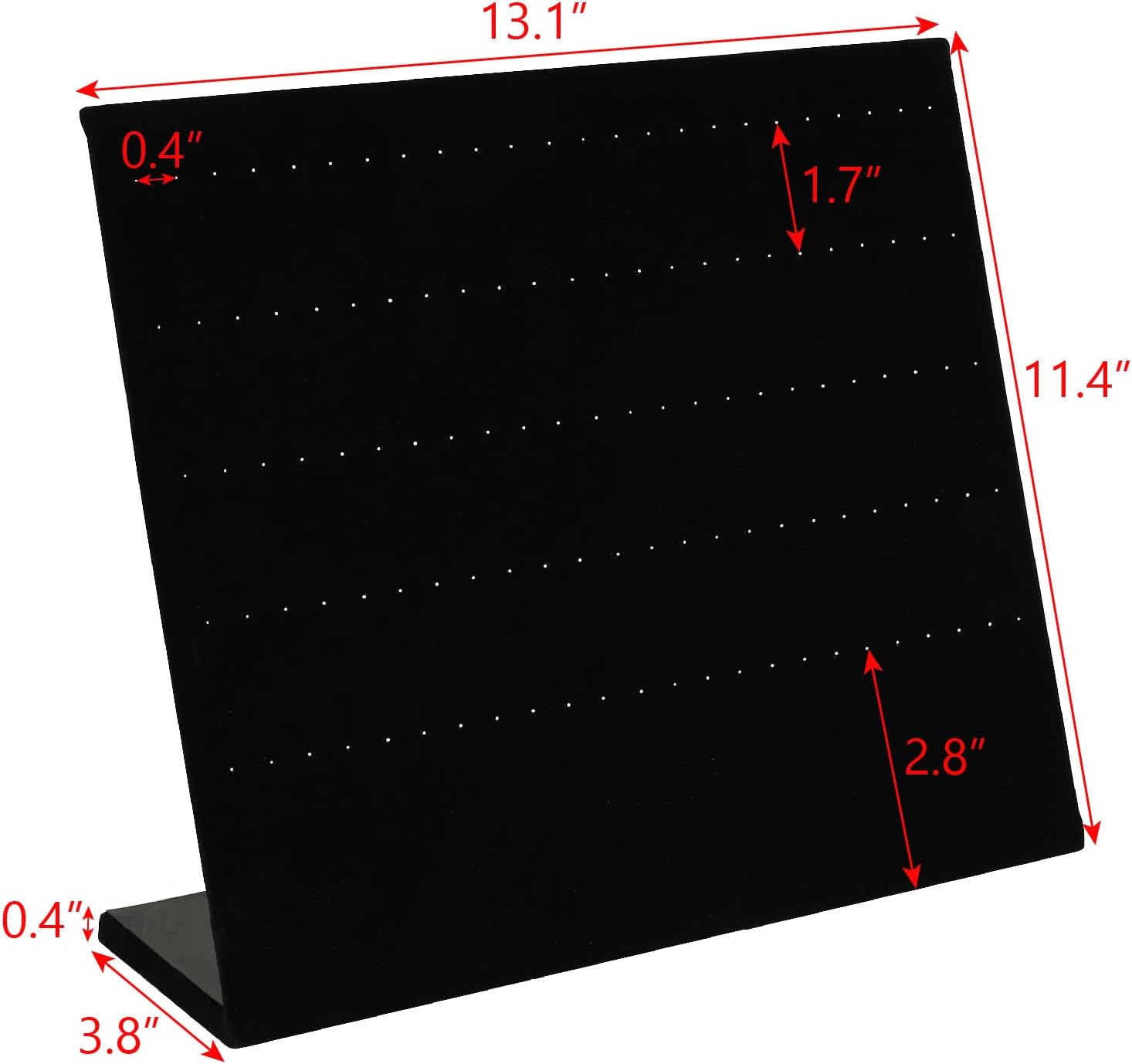 MOOCA 2 Pcs Black Velvet Earring Display with Easel Stand