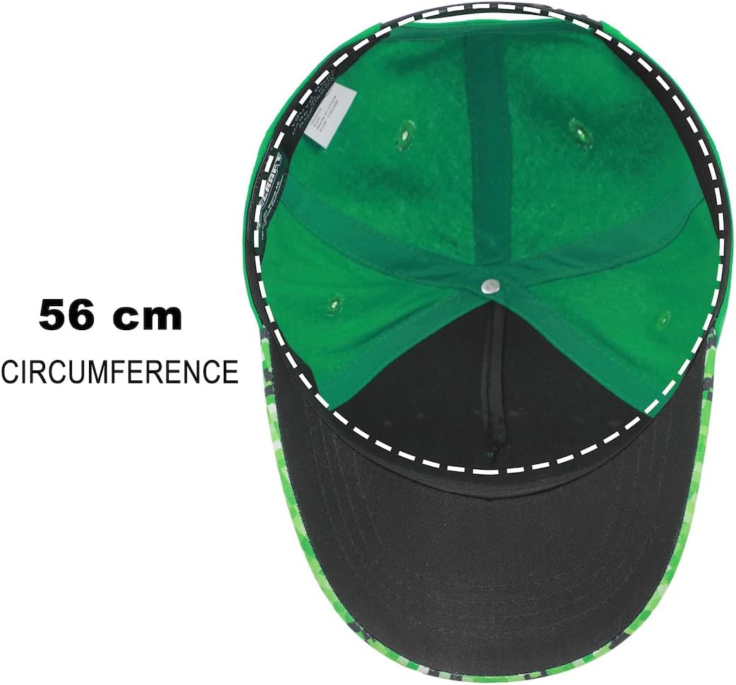 Minecraft Creeper Print Youth Baseball Cap