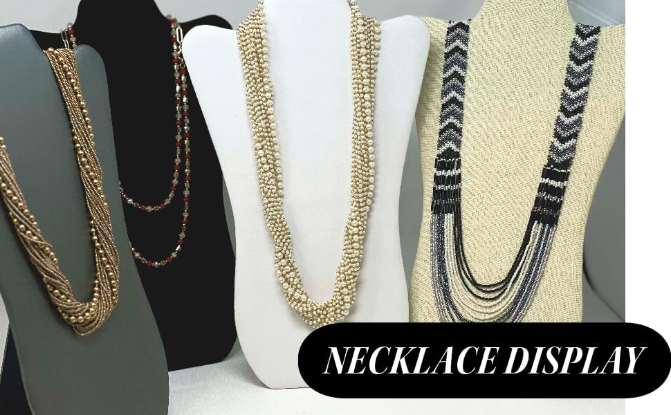 Black Velvet Jewelry Display Easel for Long Necklaces 14 Inch