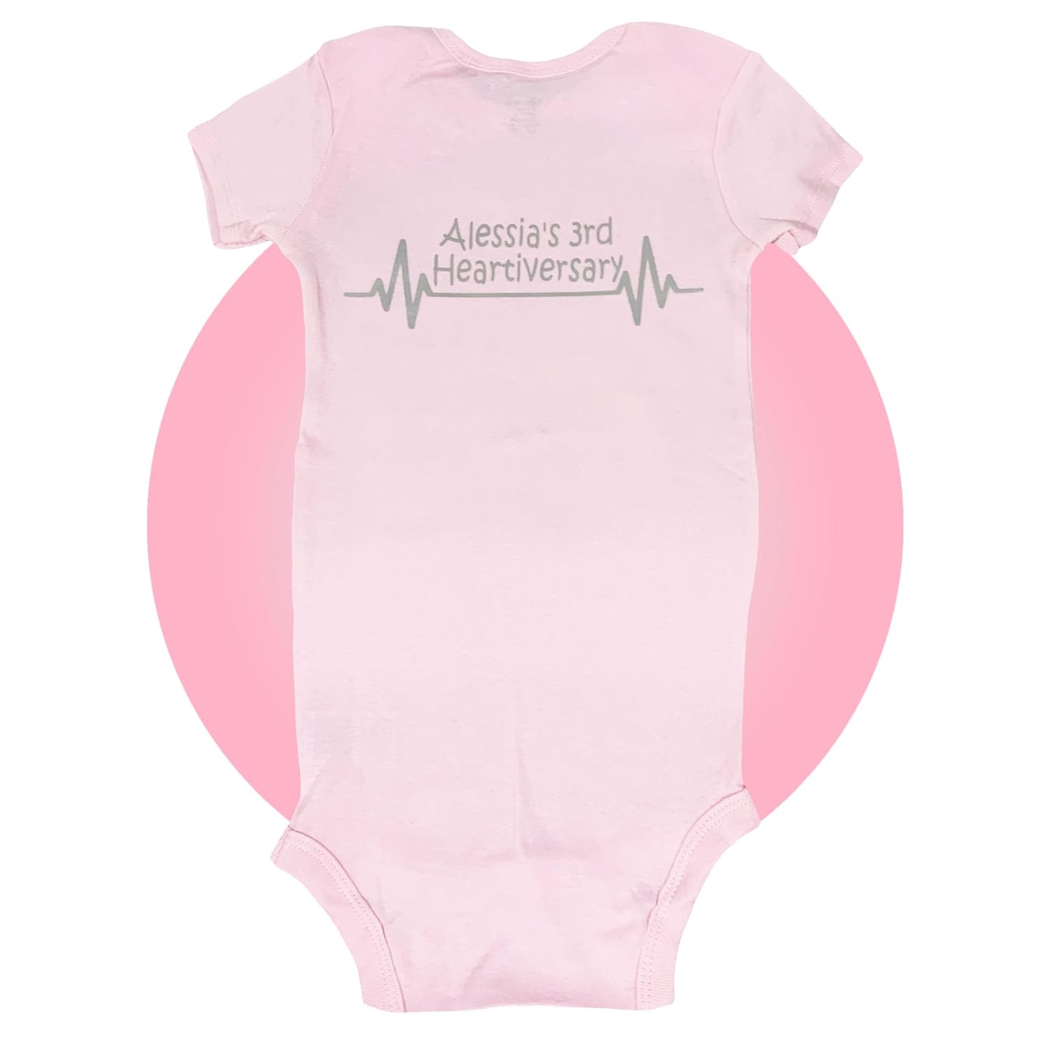 Personalized Heart Warrior Baby CHD Onesies - Pink - Unisex 100 Cotton