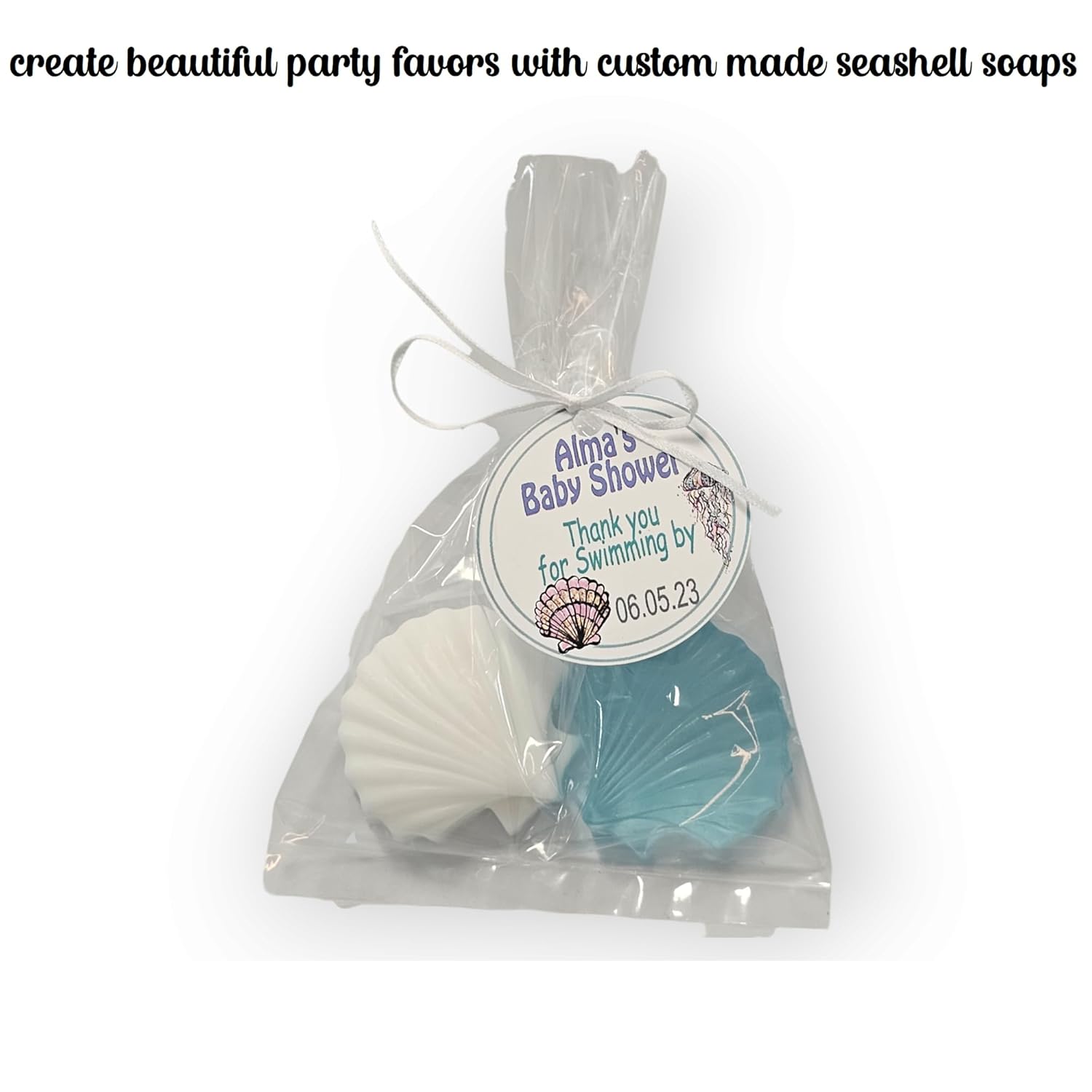 Handmade Seashell Soap Favors 25 Bulk Set