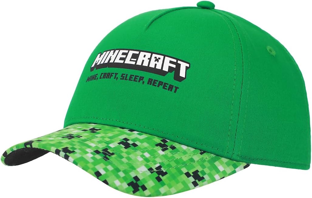 Minecraft Creeper Print Youth Baseball Cap