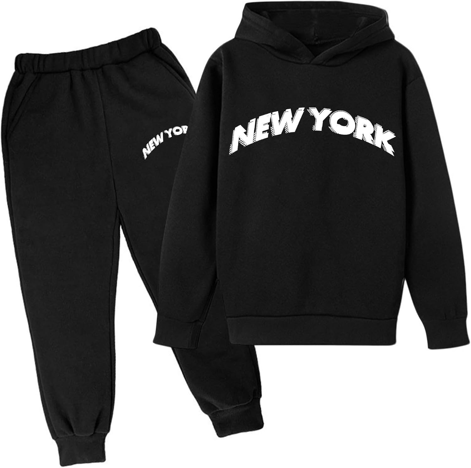 Soft Breathable Printed Hoodie Set for Boys 1