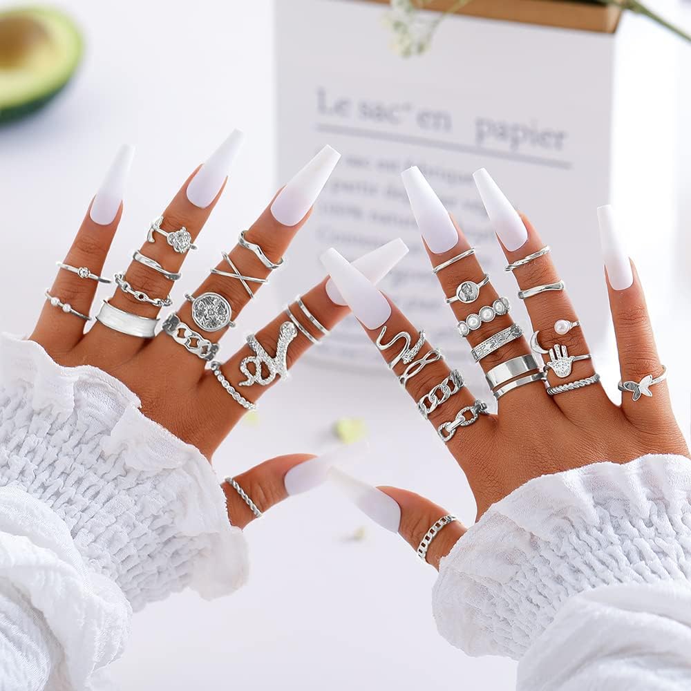 iF YOU 30 Pcs Gold Knuckle Rings Set for Women