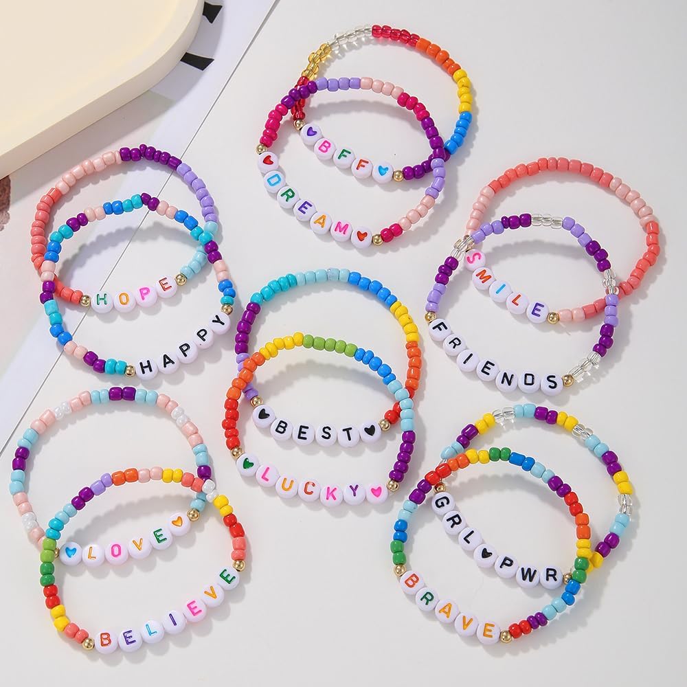 Heishi Surfer Clay Bead Bracelets Set for Women