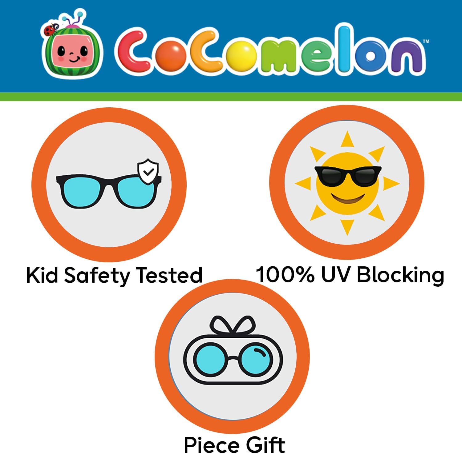 Sun-Staches Kids Sunglasses with UV Protection and Soft Carry Case