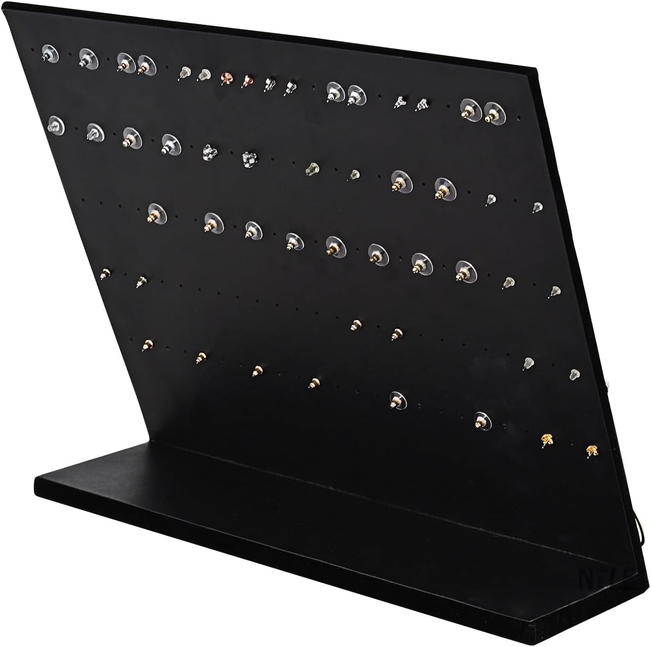 MOOCA 2 Pcs Black Velvet Earring Display with Easel Stand