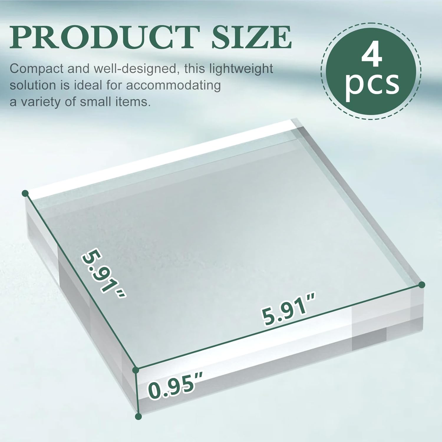 SAMYUCHO Acrylic Base Stand 4-Pack Display Blocks