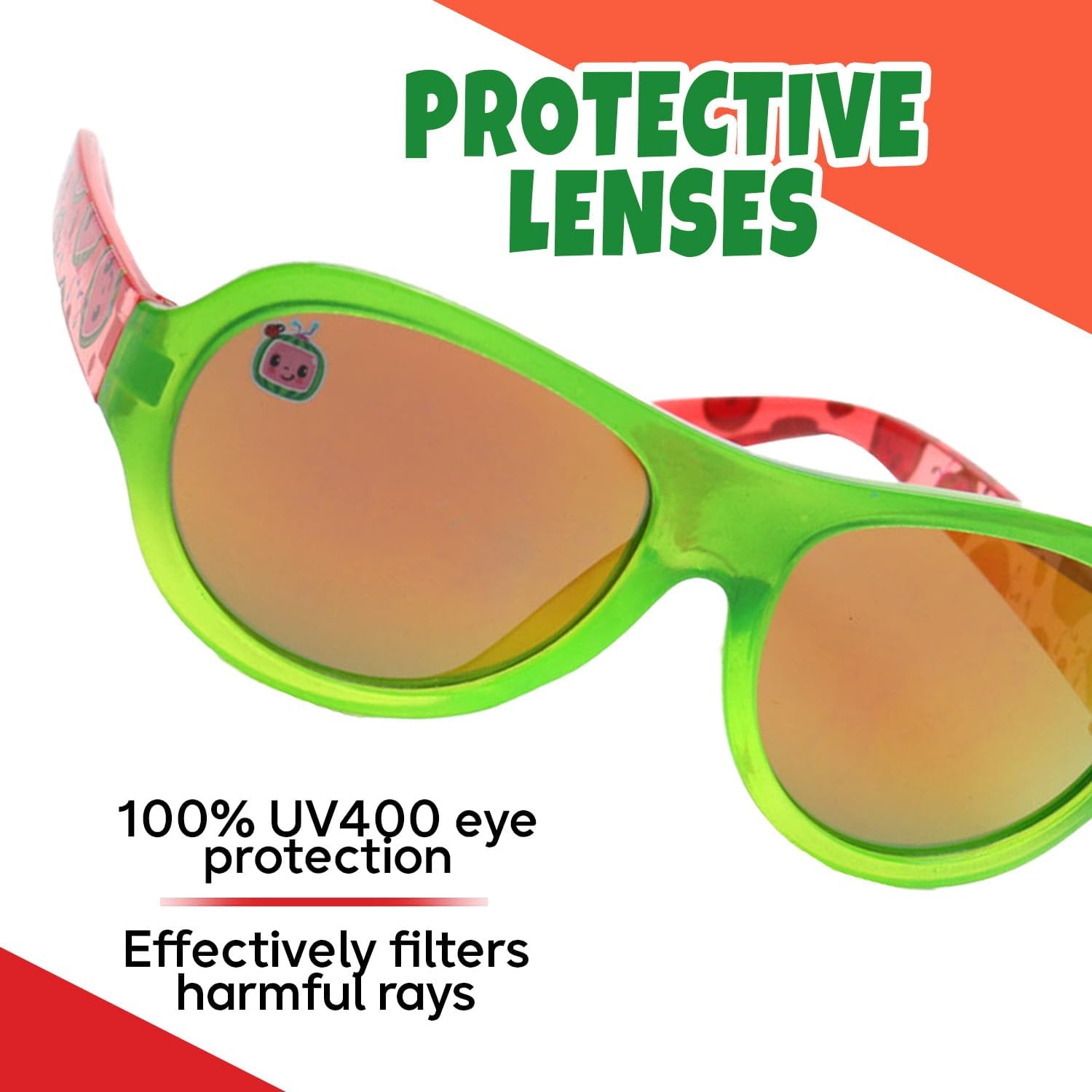 Sun-Staches Kids Sunglasses with UV Protection and Soft Carry Case
