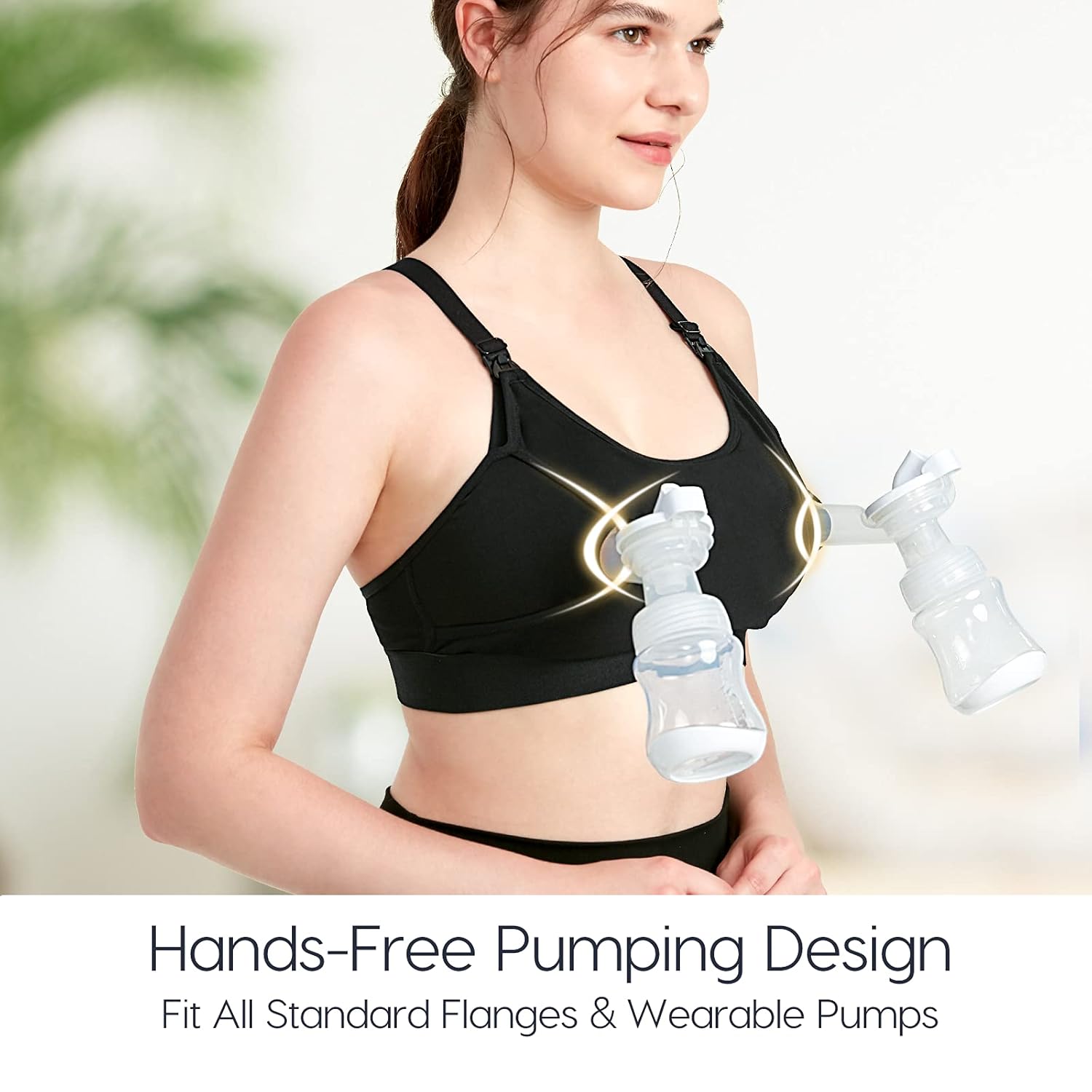 Lupantte Hands Free Pumping Bra 2 Pack for Women