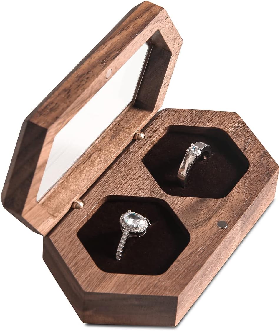 Wislist Double Ring Box for Wedding Ceremony
