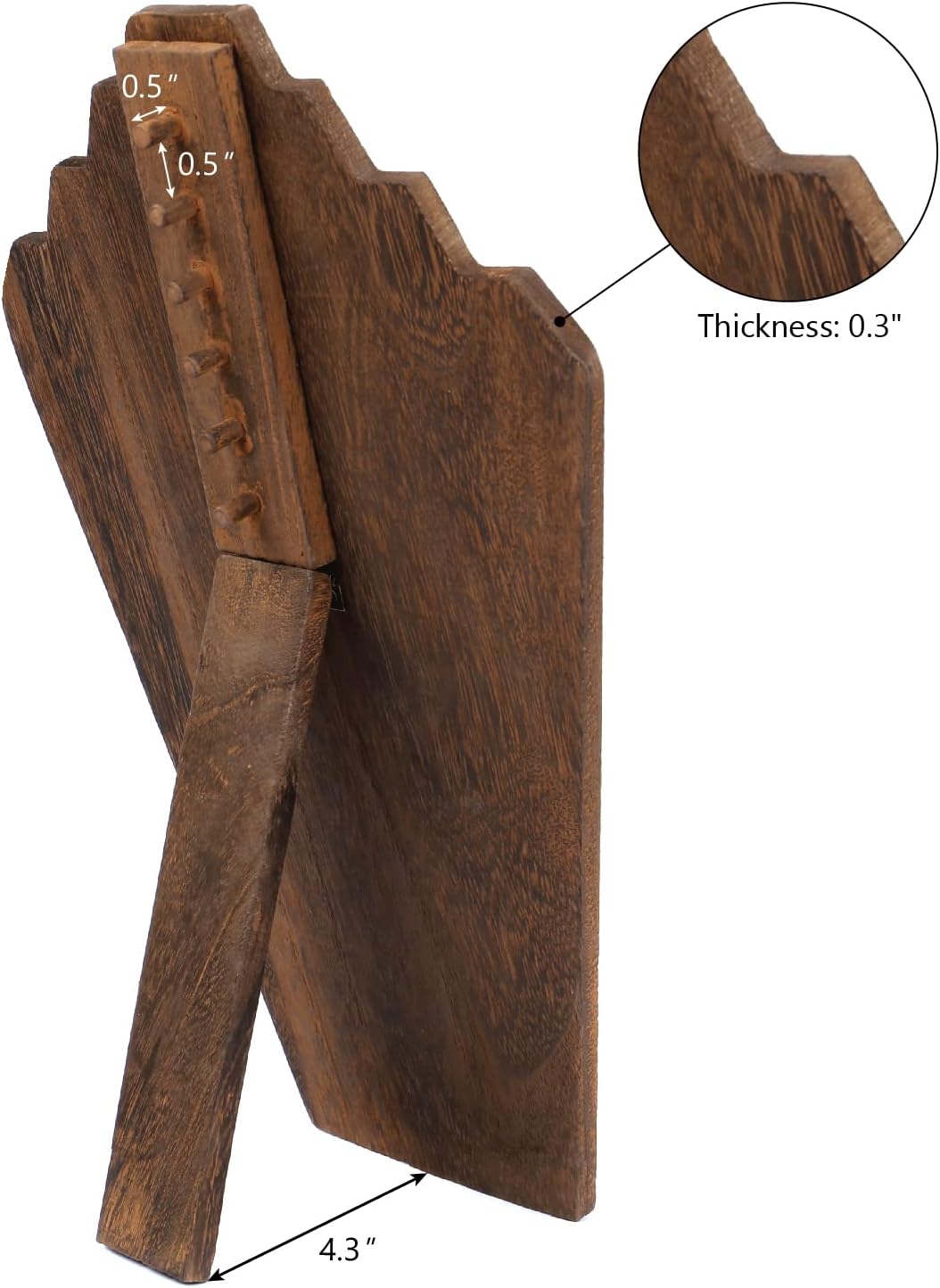 Ikee Design 2 Pcs Lightweight Wooden Necklace Display