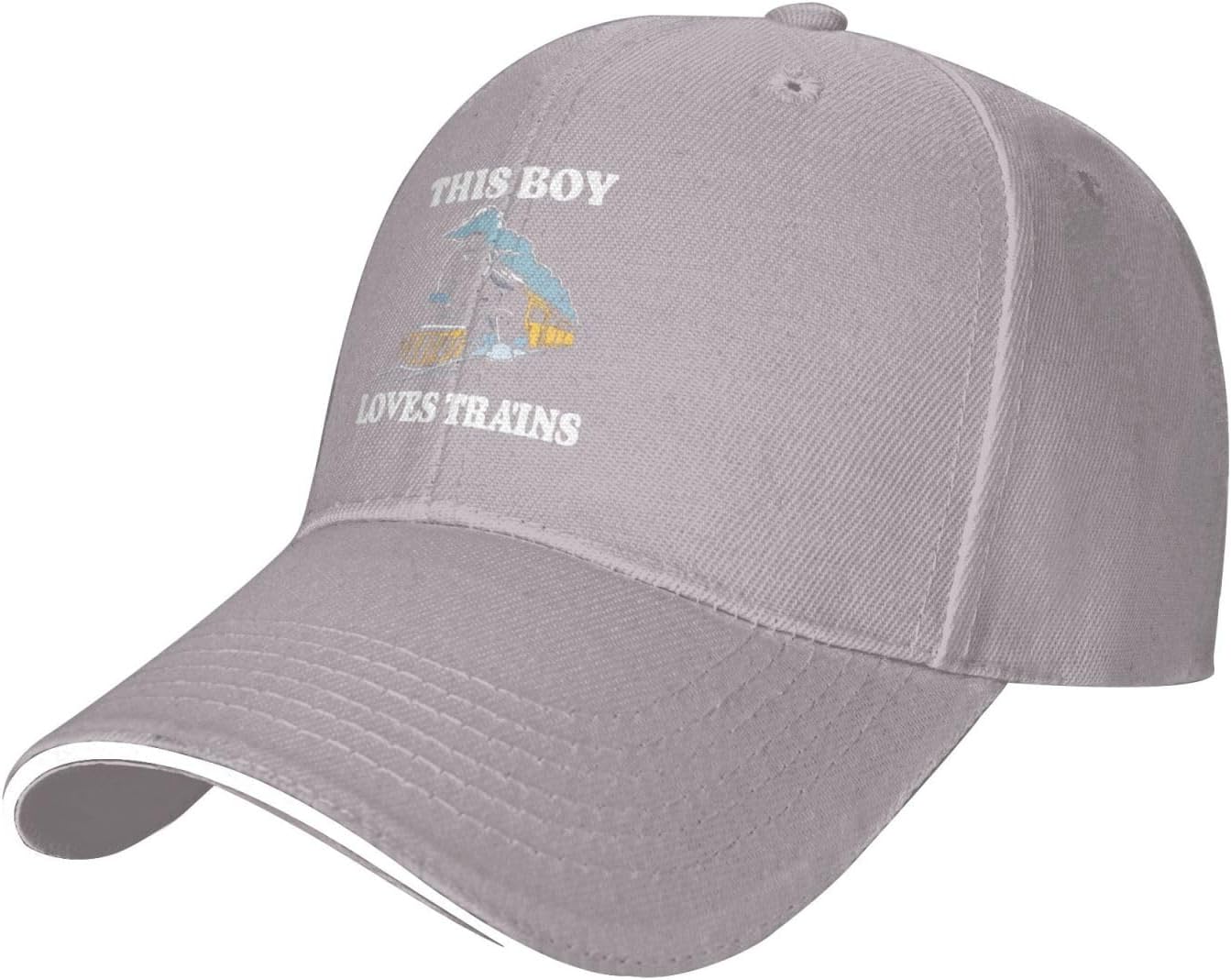 This Boy Loves Train Station Baseball Cap Adjustable Trucker Cap