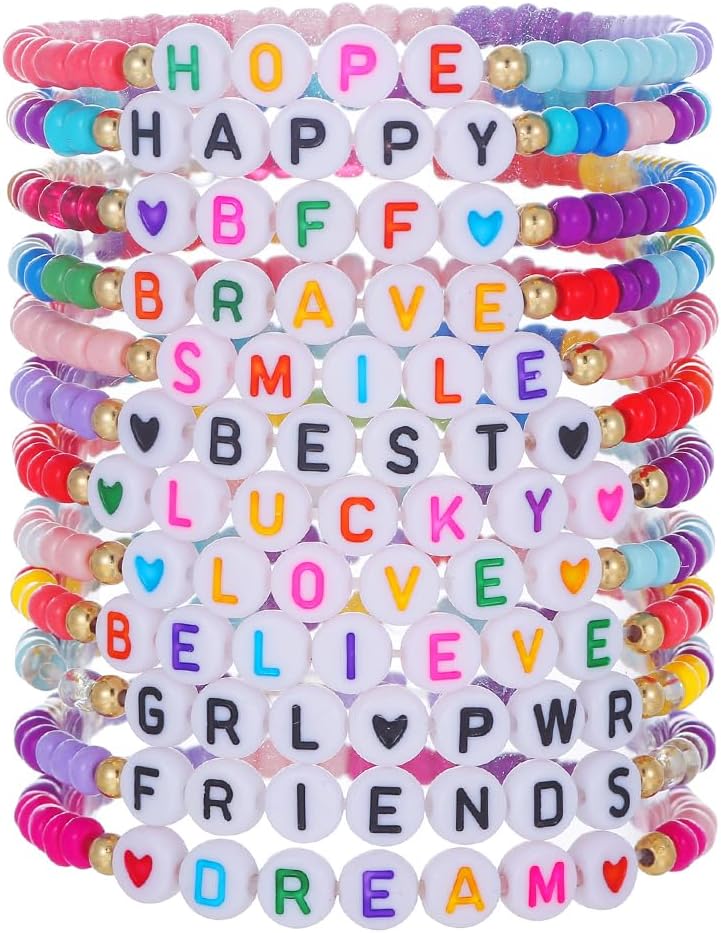 Heishi Surfer Clay Bead Bracelets Set for Women