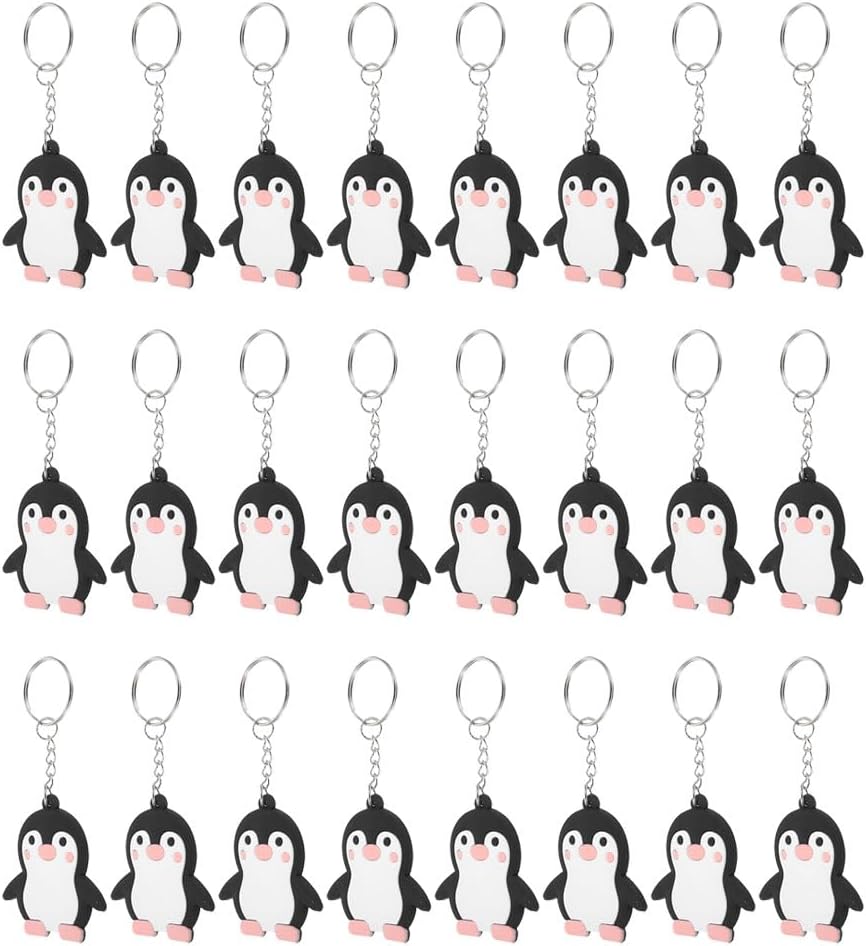 LUOZZY 40pcs Penguin Keychains Winter Party Favors for Kids and Adults