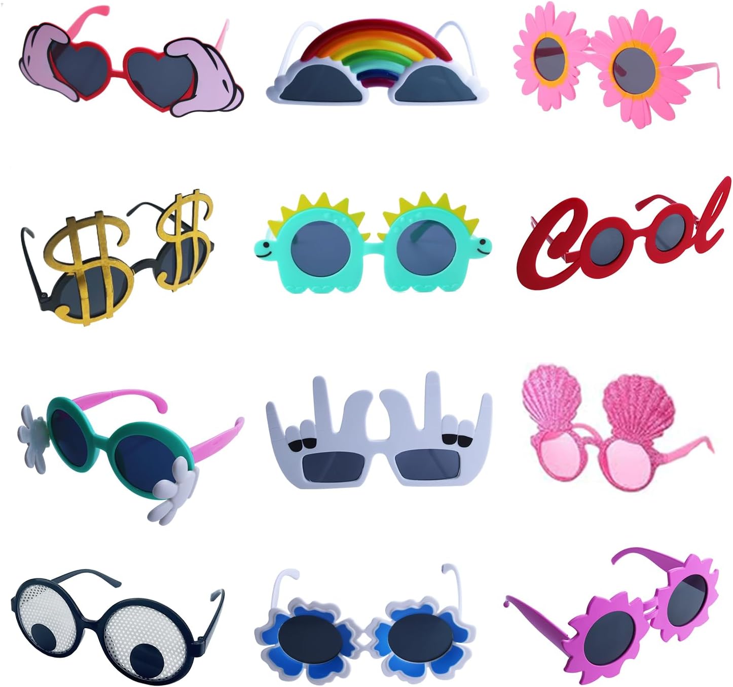Funny Party Sunglasses 12 Pack Novelty Glasses