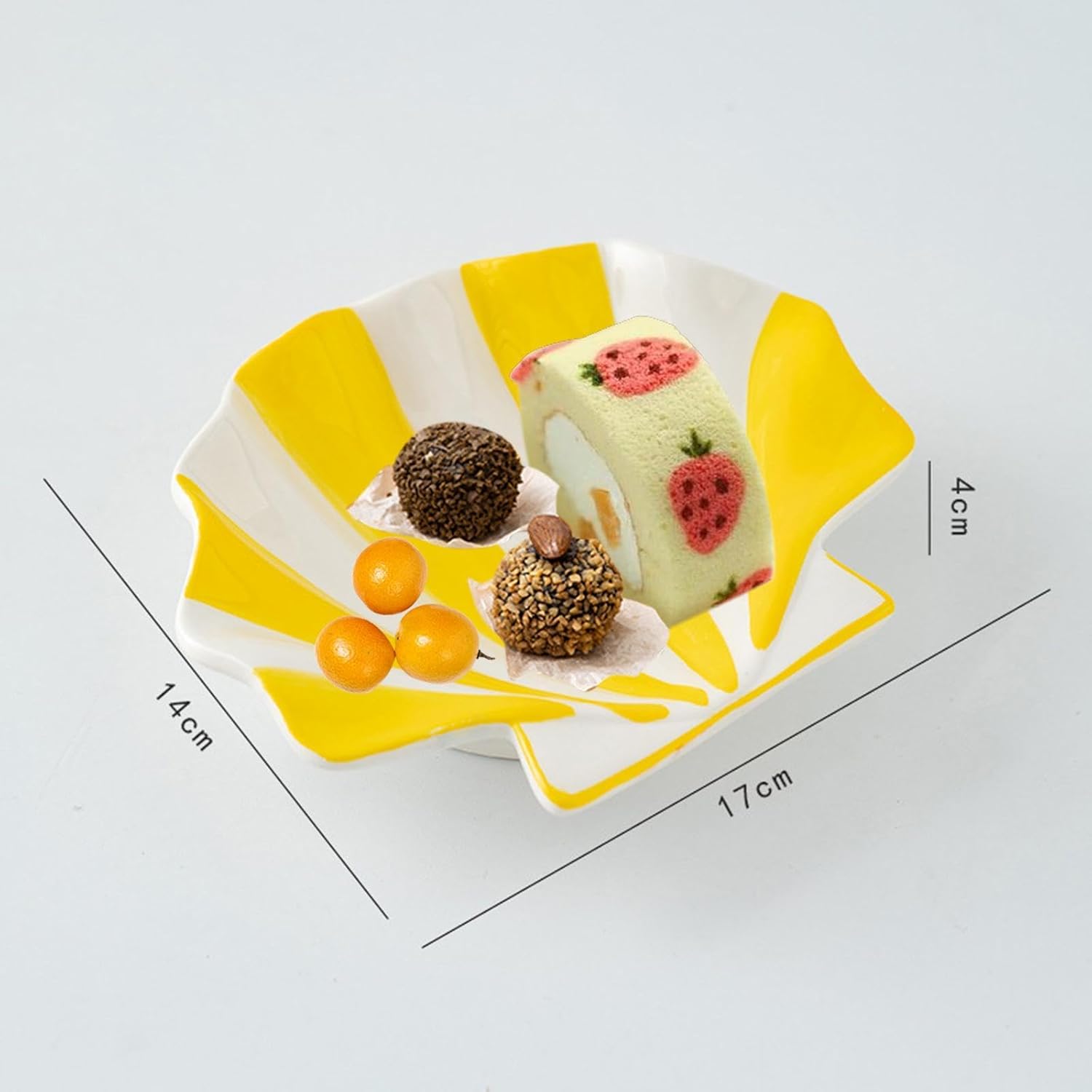 Ceramic Shell Shaped Snack Plate Jewelry Tray for Women