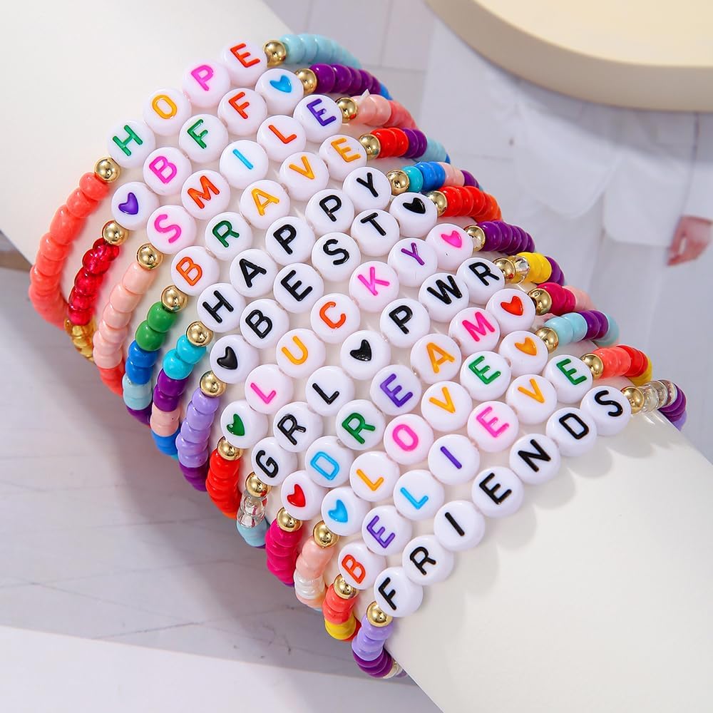 Heishi Surfer Clay Bead Bracelets Set for Women