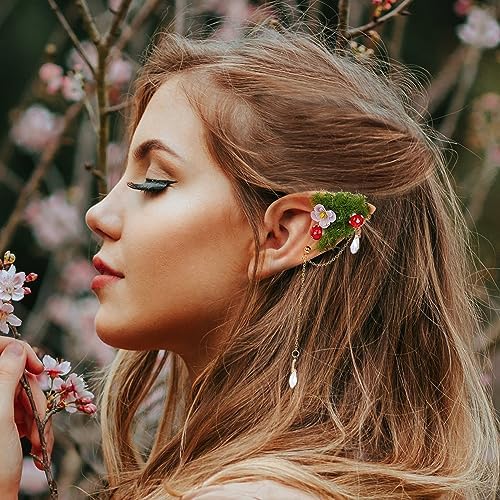 FRESHME Forest Mushroom Elf Ears Cosplay Accessory