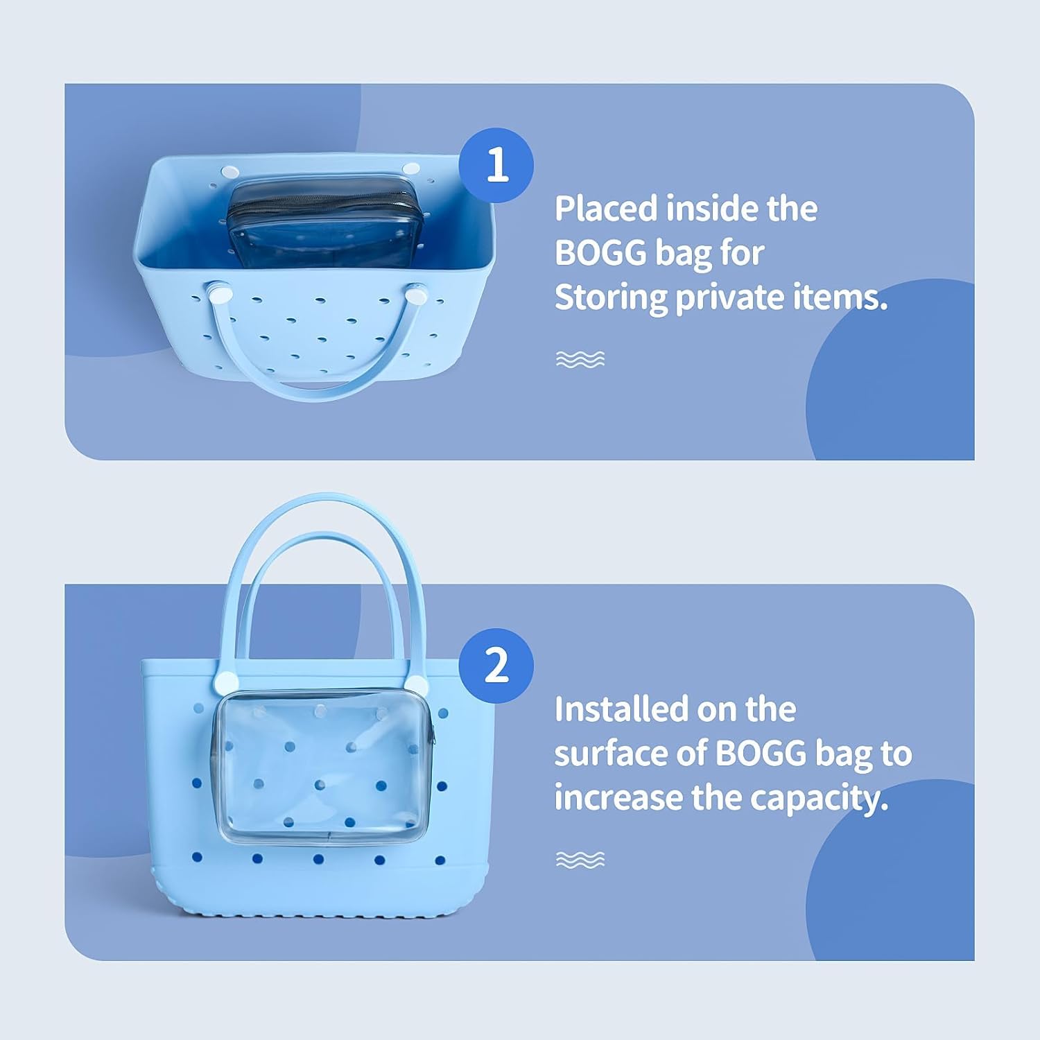 7 Pcs Divider Tray Set for Bogg Bag Accessories
